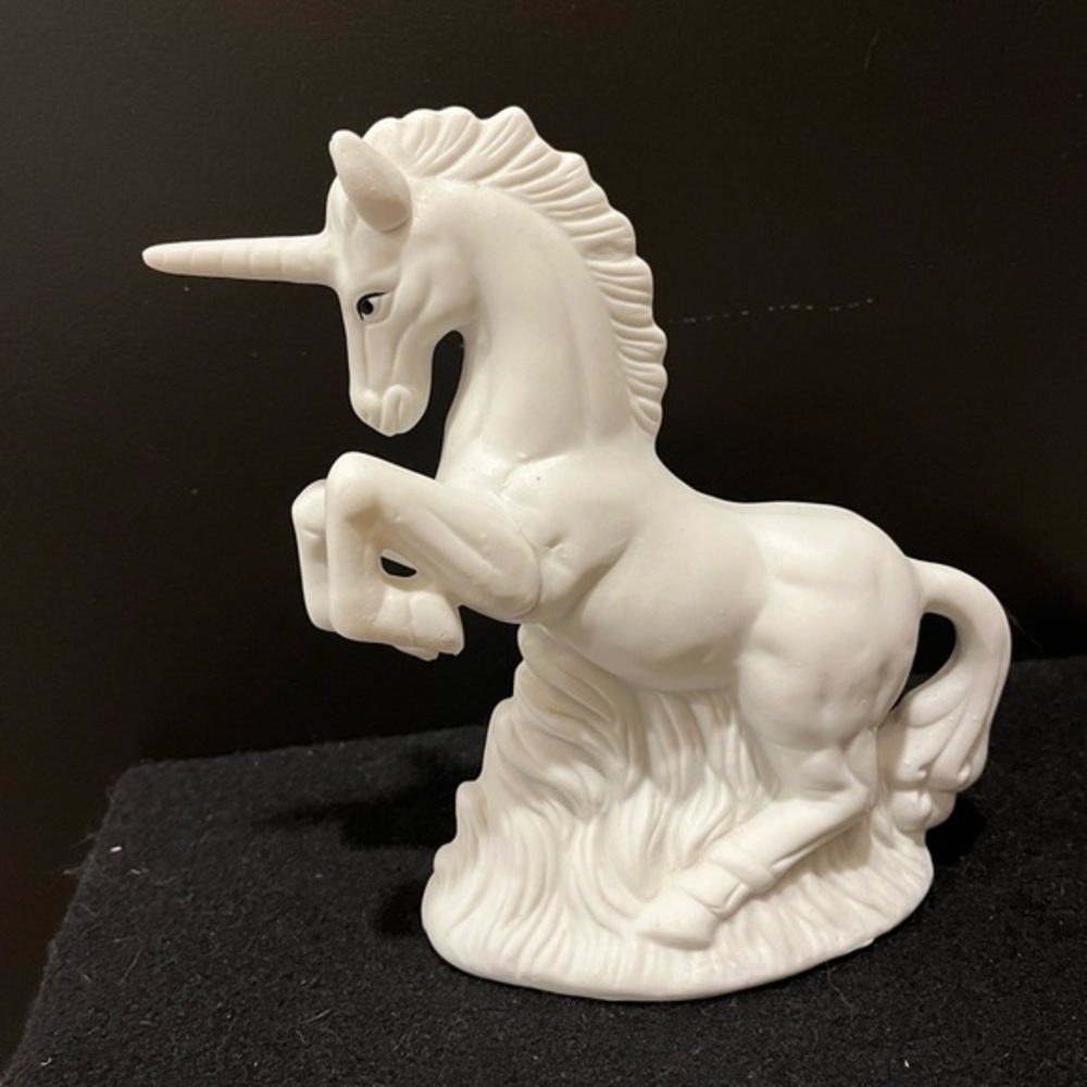 Vintage Nanco White Unicorn Figurine Made in Taiwan 7” H